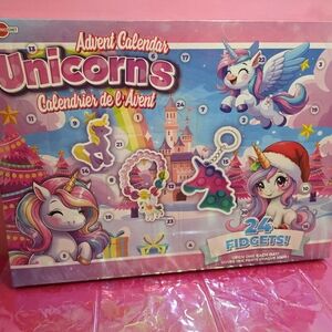 Unicorn Advent Calendar With 24 Unicorn Fidgets Magical Surprises, Girls Toy Set